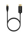 Cable Conversor Aisens A109-0712/ USB Tipo-C Macho/ HDMI 8K Macho/ Hasta 27W/ 6000Mbps/ 2m/ Negro
