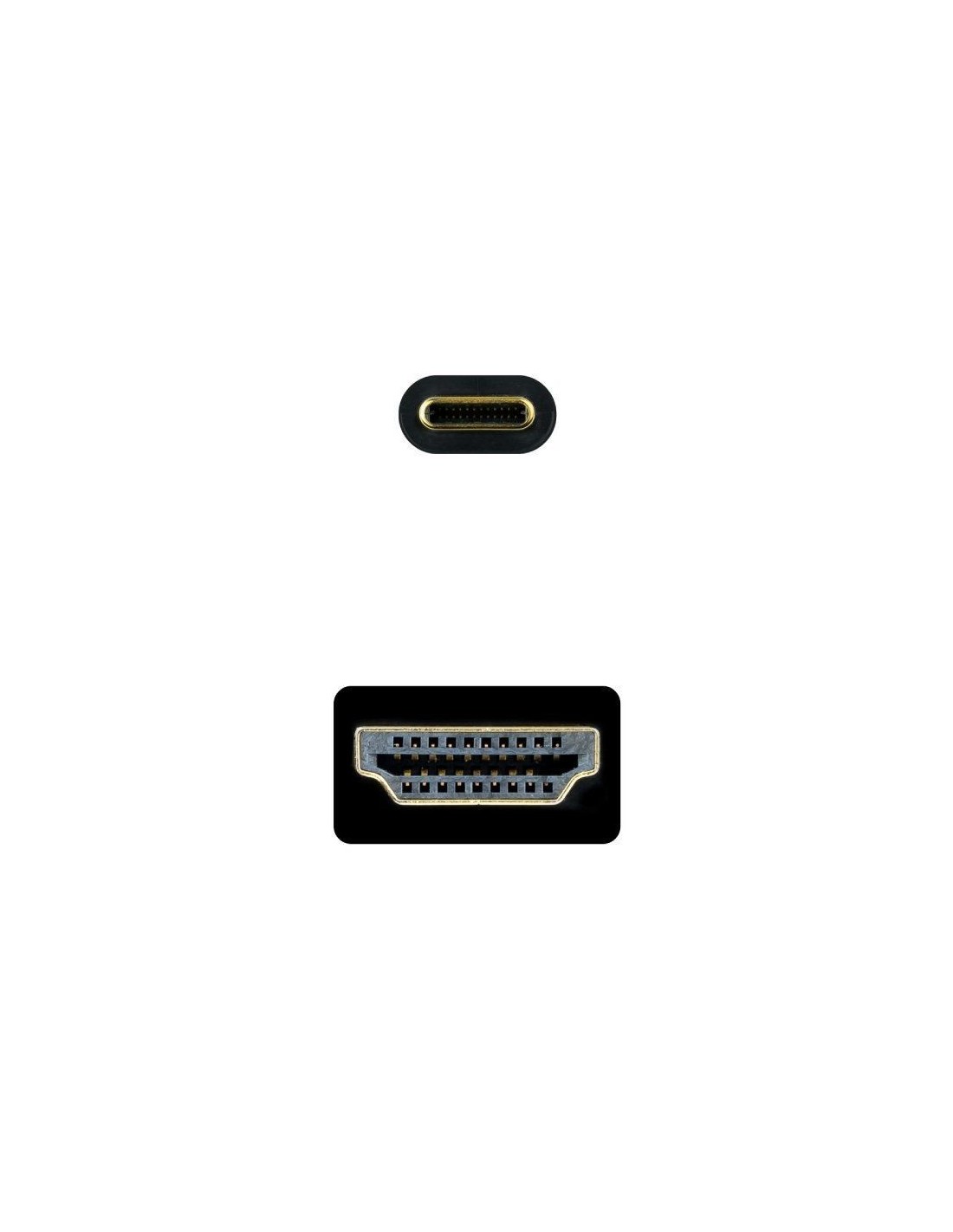 Cable Conversor Nanocable 10.15.5133/ USB Tipo-C Macho - HDMI Macho/ 3m/ Negro