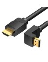 Cable HDMI 2.0 4K Acodado Vention AAQBG/ HDMI Macho - HDMI Macho/ 1.5m/ Negro