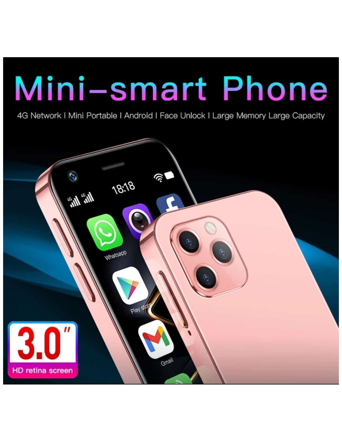 Mini telefono inteligente 3 pulgadas Soyes XS16 3GB/64GB