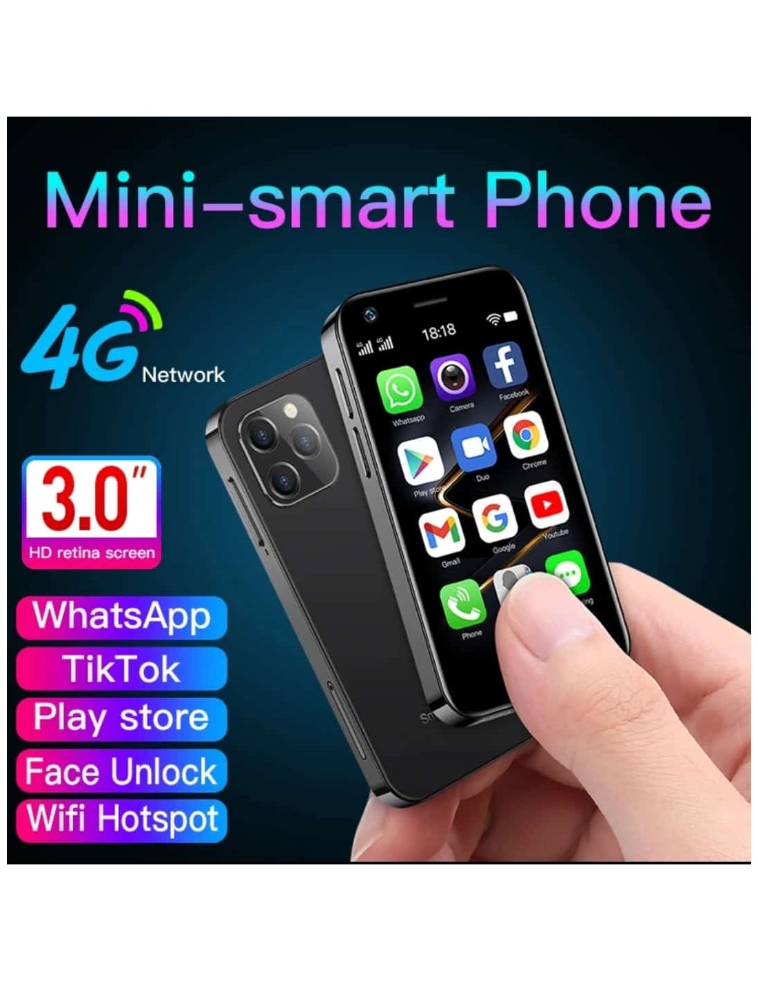 Mini telefono inteligente 3 pulgadas Soyes XS16 3GB/64GB