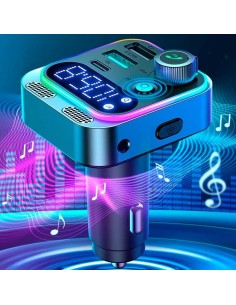 Joyroom JR-CL16 Transmisor de audio Bluetooth para Coche con Cargador 48W 2