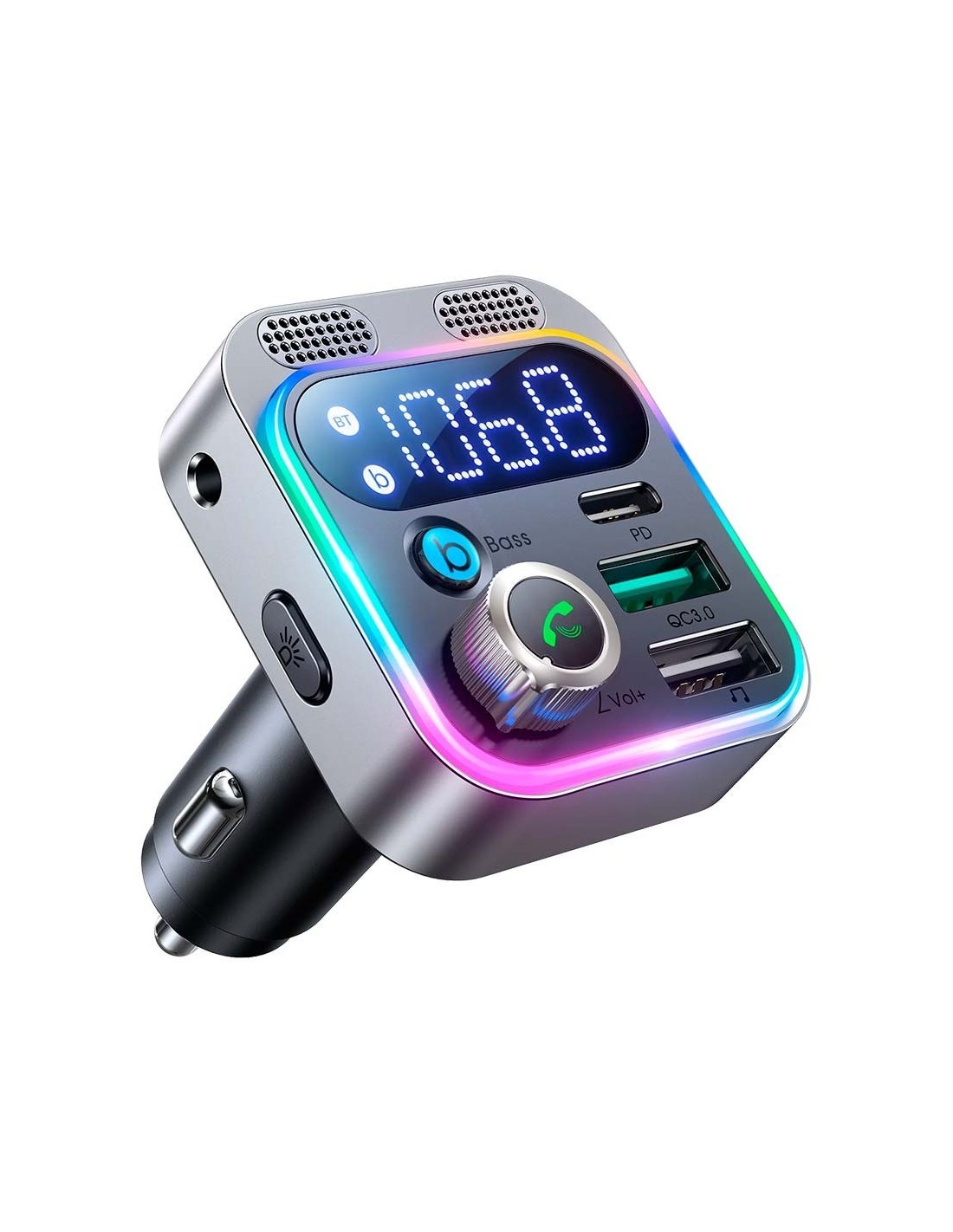Joyroom JR-CL16 Transmisor de audio Bluetooth para Coche con Cargador 48W