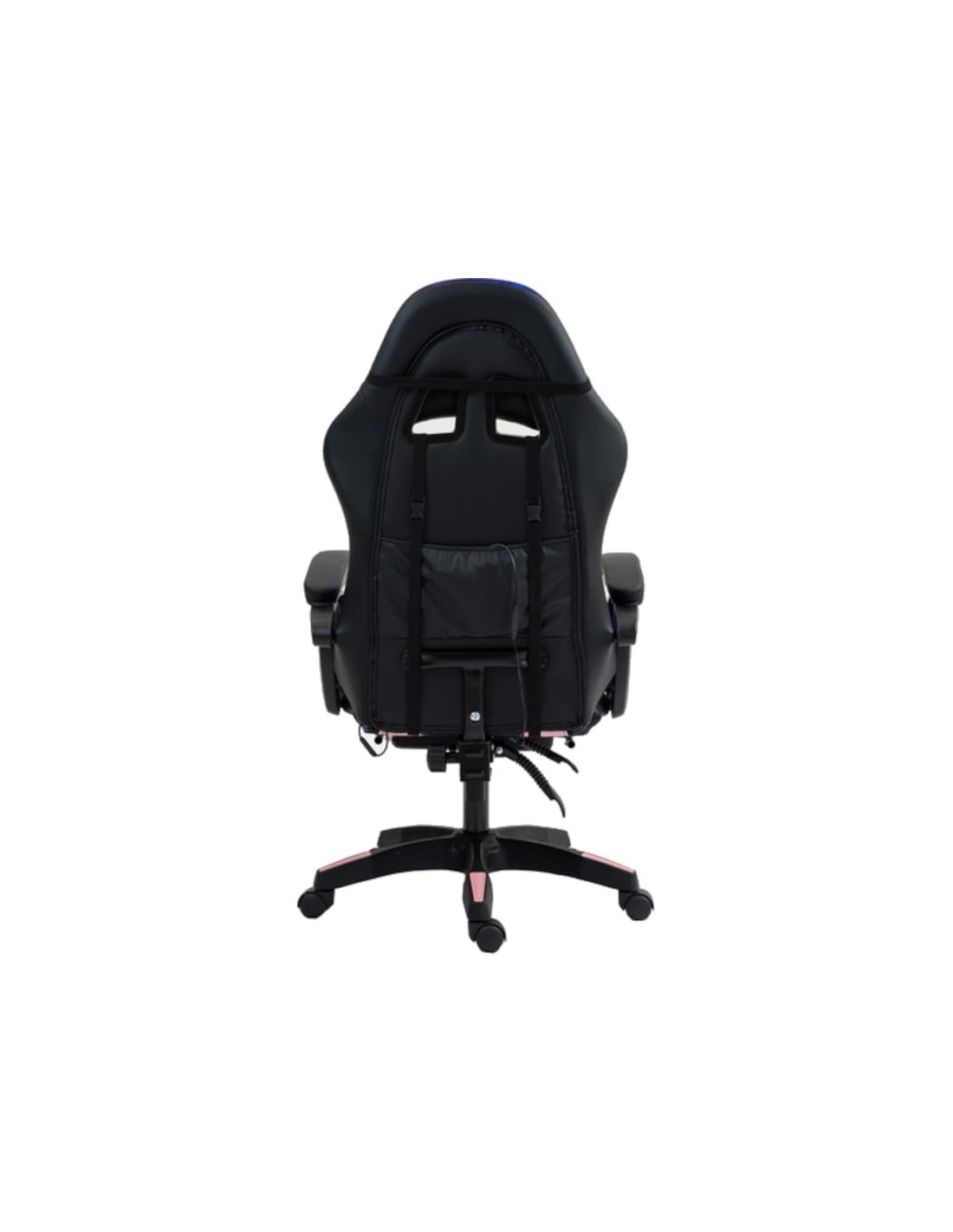 PowerGaming LED RGB Silla Reposapiés Negro+Rosa