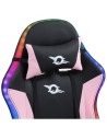 PowerGaming LED RGB Silla Reposapiés Negro+Rosa