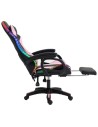 PowerGaming LED RGB Silla Reposapiés Negro+Rosa