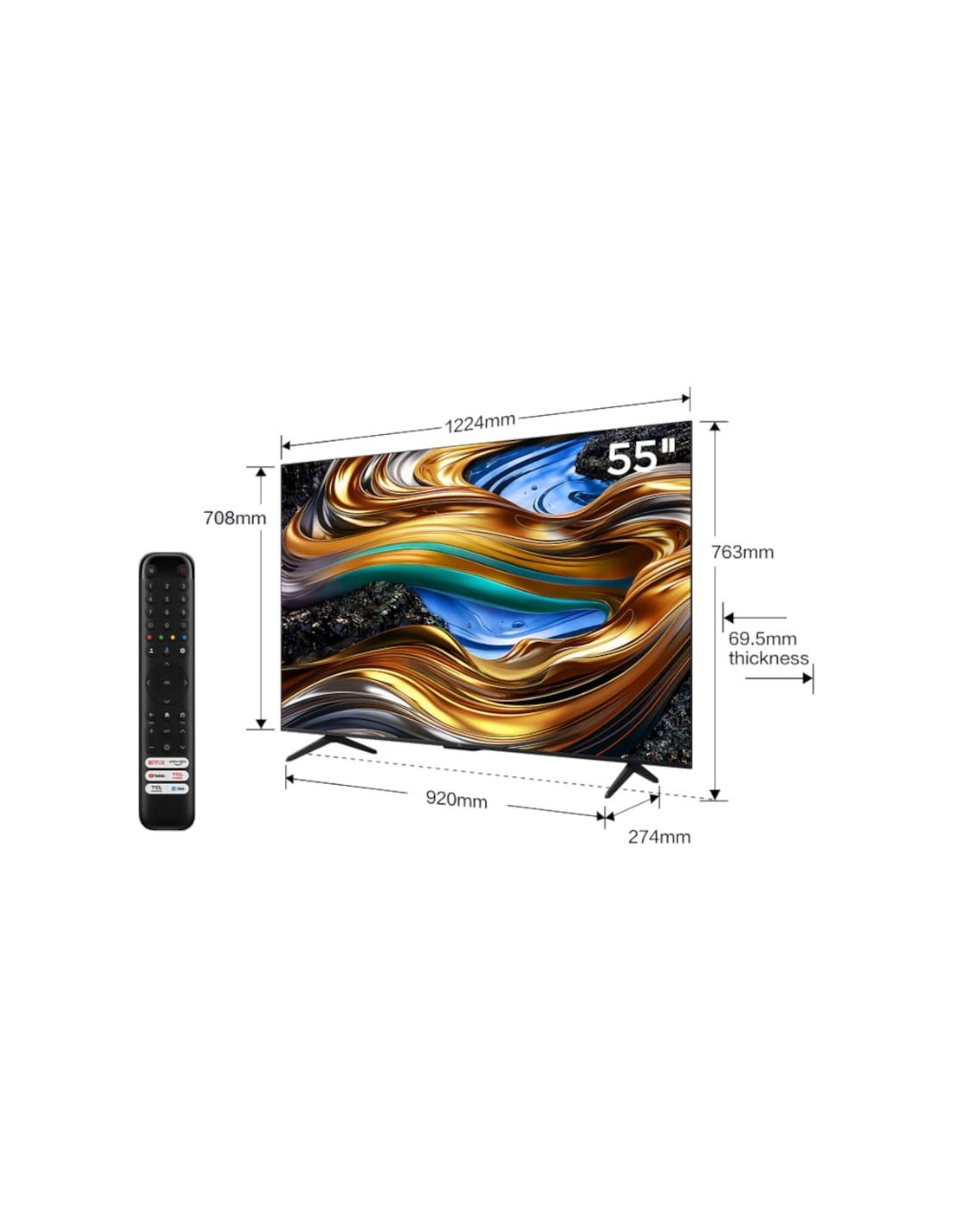 Televisor TCL DLED 55P755 55"/ Ultra HD 4K/ Smart TV/ WiFi