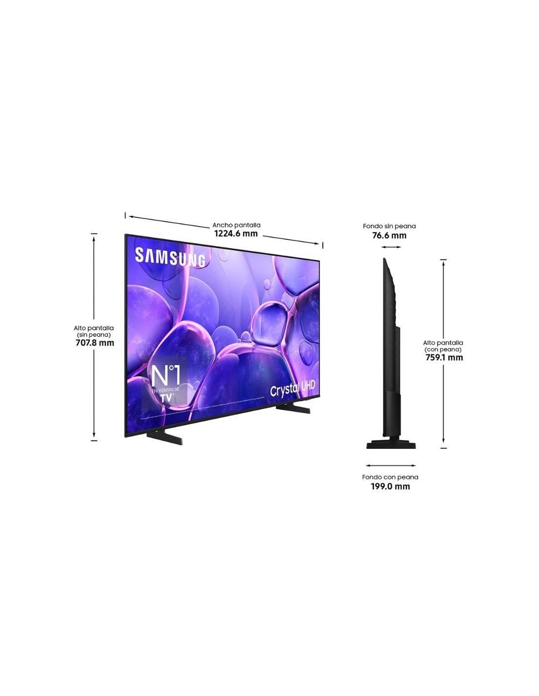 Samsung 55" Crystal UHD 4K - One UI Tizen Gaming Hub | El Ocio Virtual