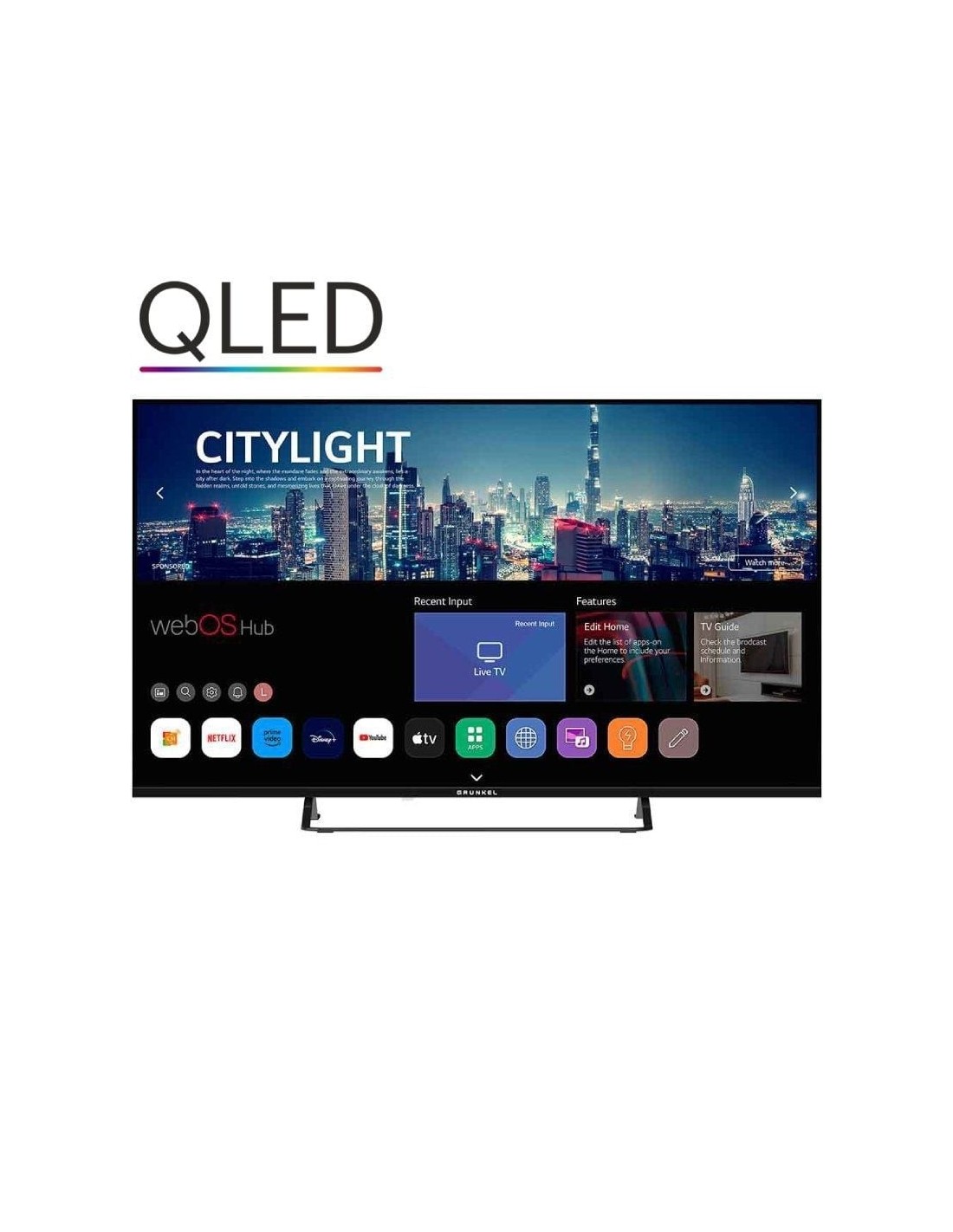 Grunkel 50" QLED 4K Smart TV webOS | El Ocio Virtual