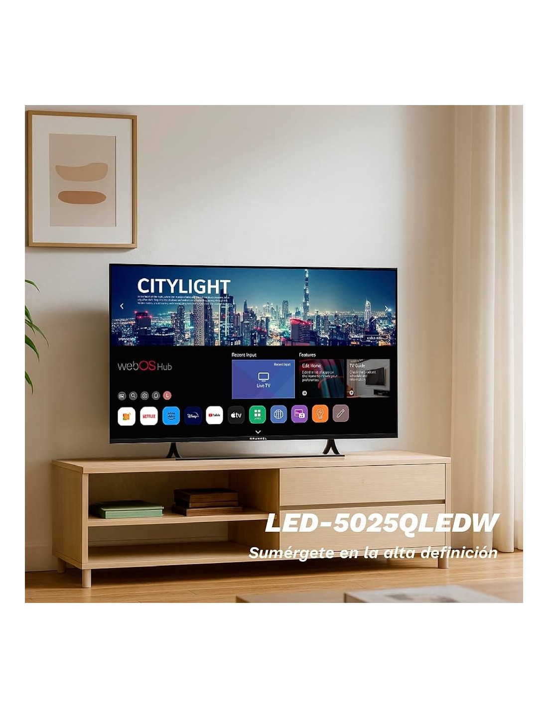 Grunkel 50" QLED 4K Smart TV webOS | El Ocio Virtual