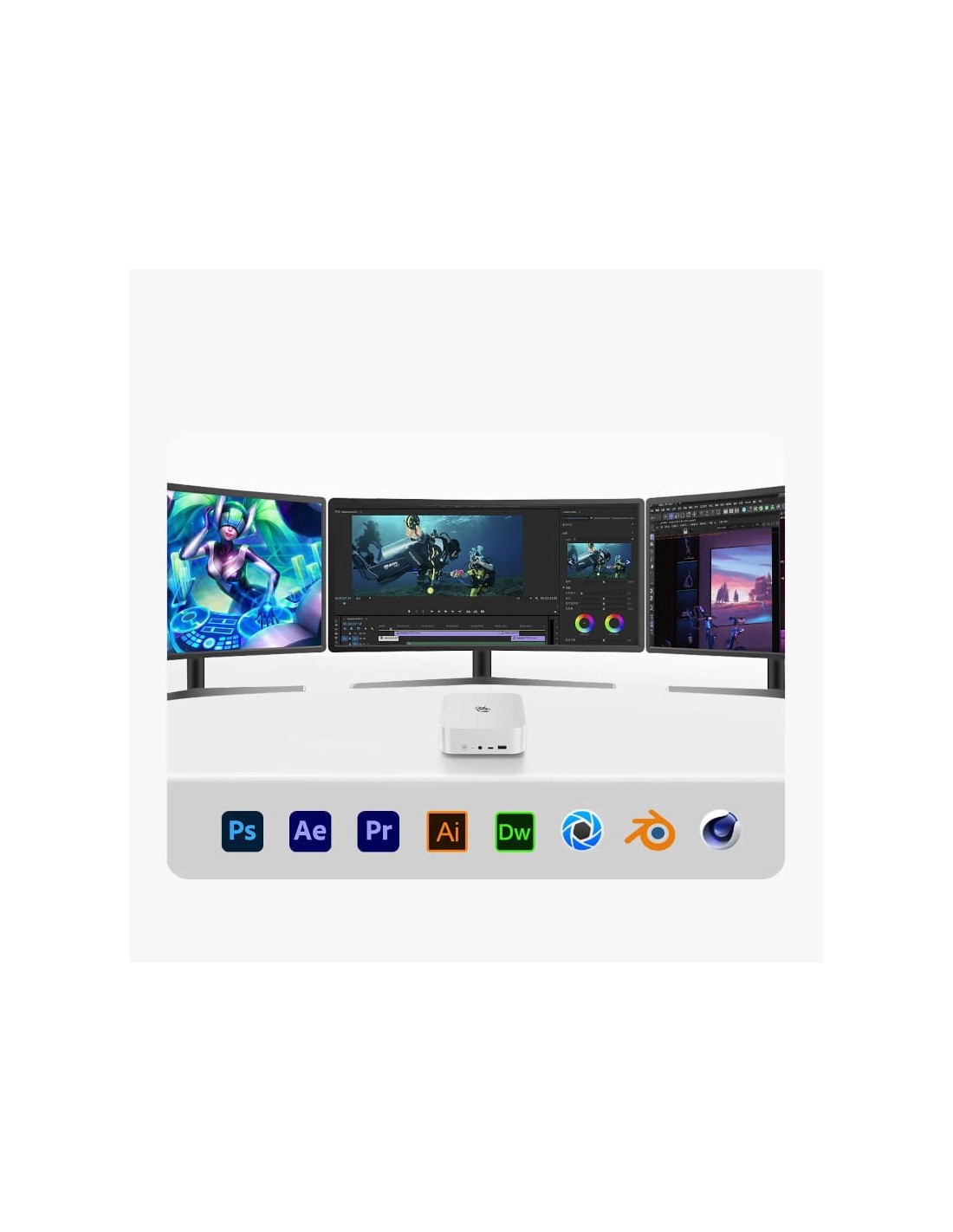 Beelink SER8 AMD Ryzen 7 8745HS/1TB Gris