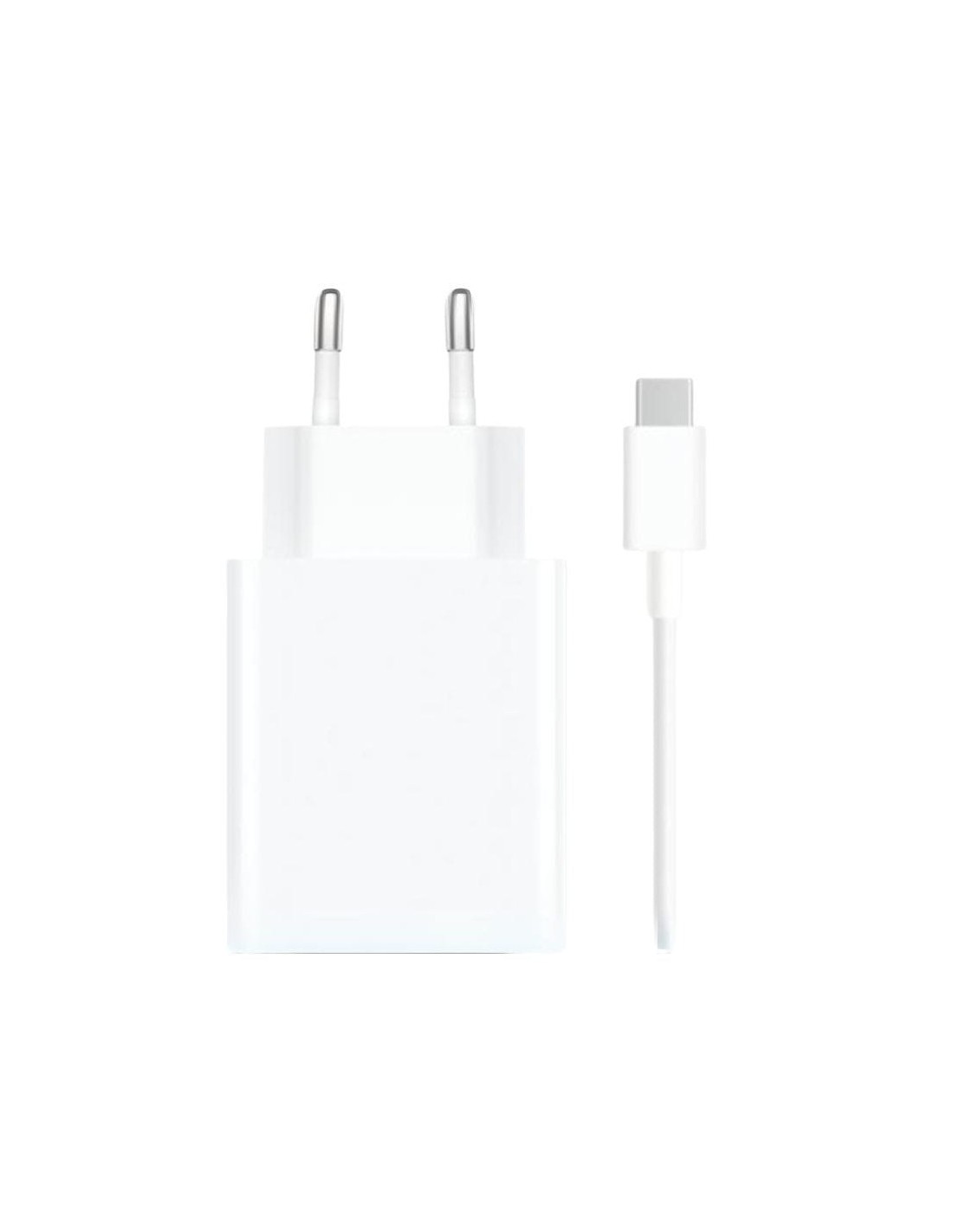 Cargador de carga Rápida Xiaomi 67W HyperCharge Combo USB Tipo-A Blanco + Cable USB-A a USB-C