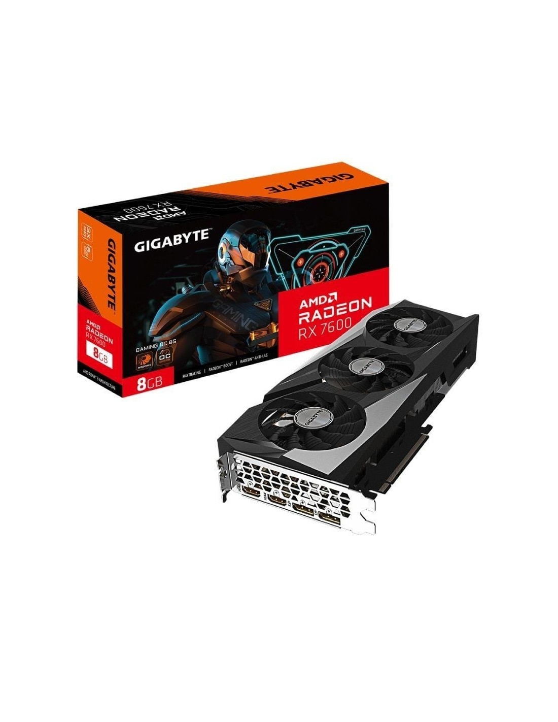 Tarjeta Gráfica Gigabyte Radeon RX 7600 Gaming OC/ 8GB GDDR6