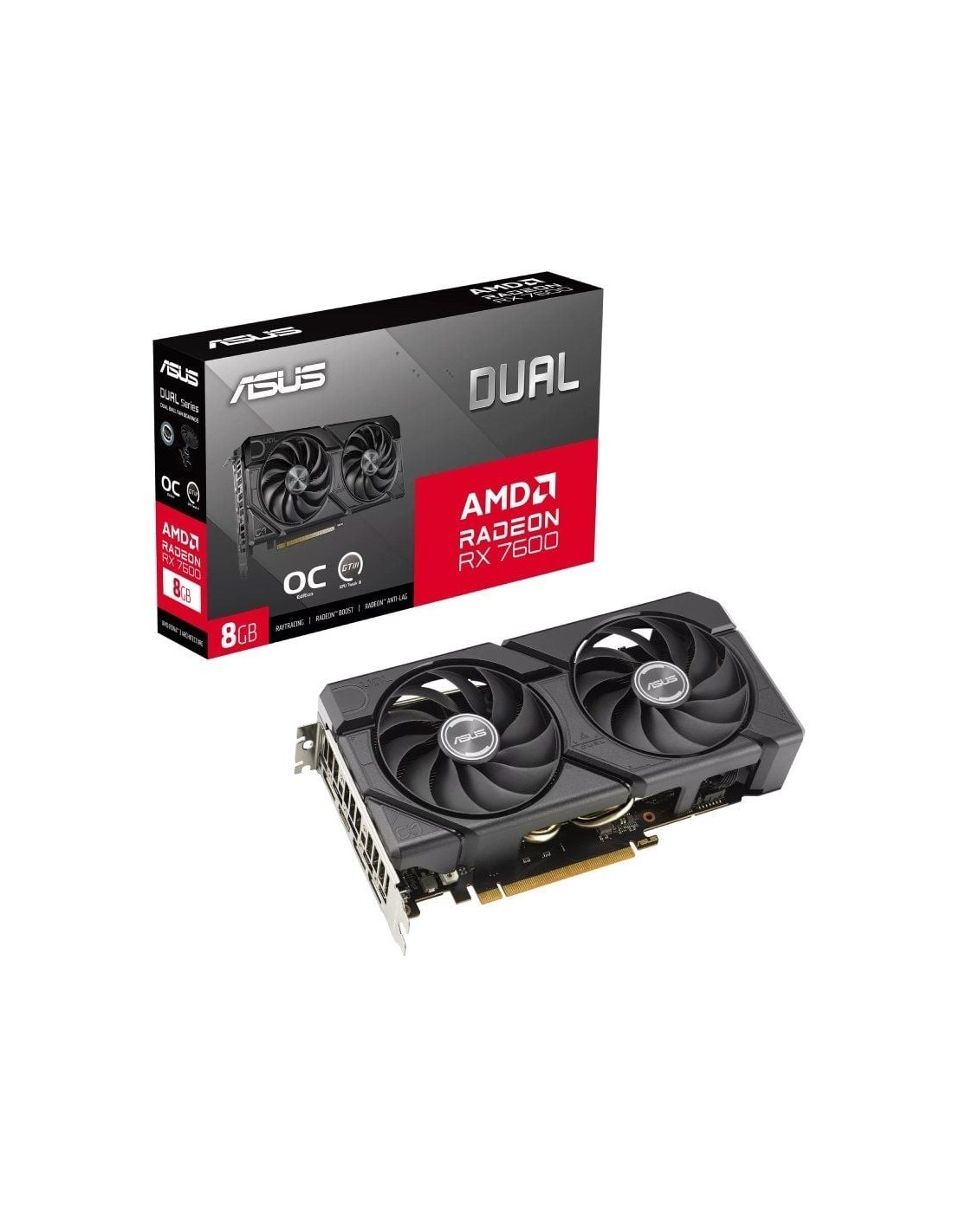 Tarjeta Gráfica Asus Dual Radeon RX 7600 EVO OC/ 8GB GDDR6