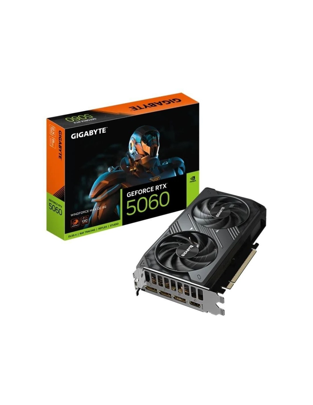 Tarjeta Gráfica Gigabyte GeForce RTX 5060 WindForce Max OC/ 8GB GDDR7