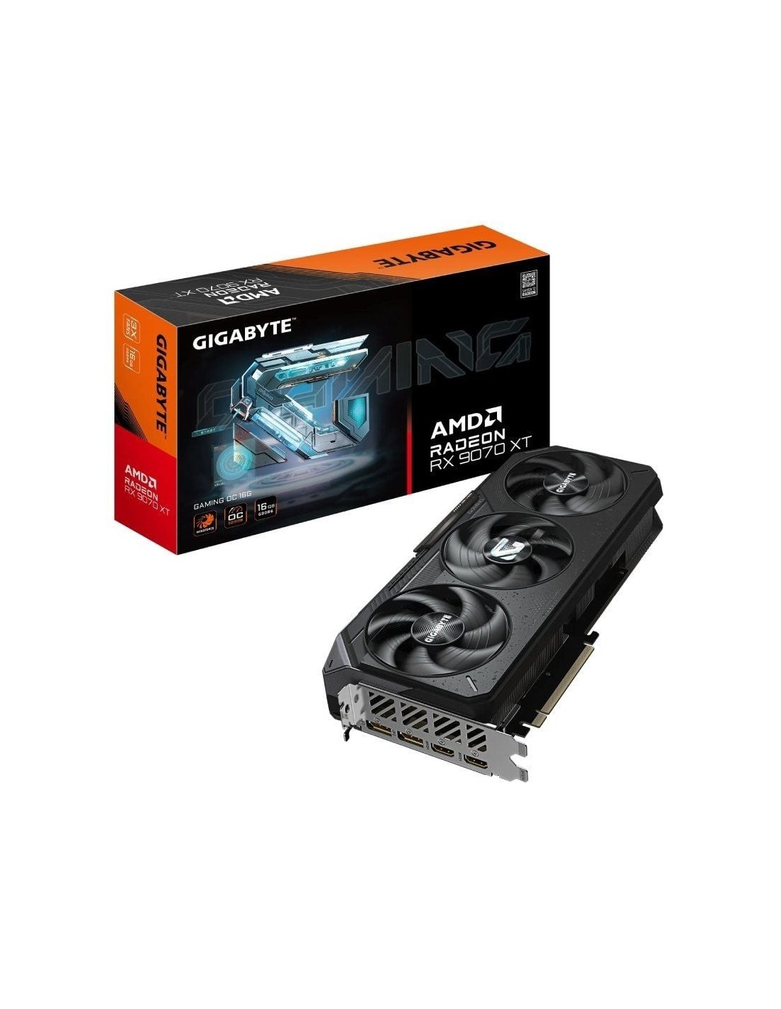 Tarjeta Gráfica Gigabyte Radeon RX 9070 XT Gaming OC/ 16GB GDDR6
