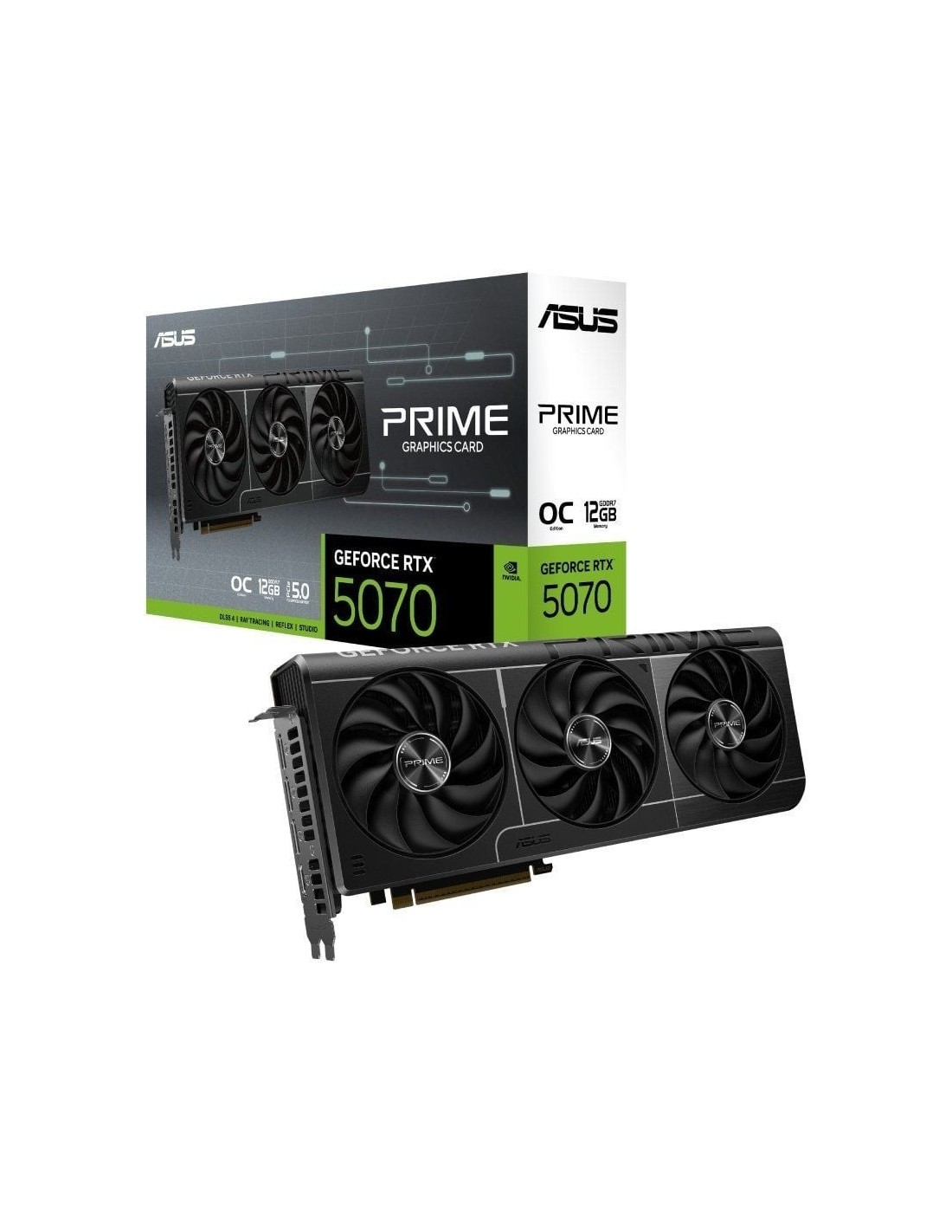 Tarjeta Gráfica Asus Prime GeForce RTX 5070 OC Edition/ 12GB GDDR7