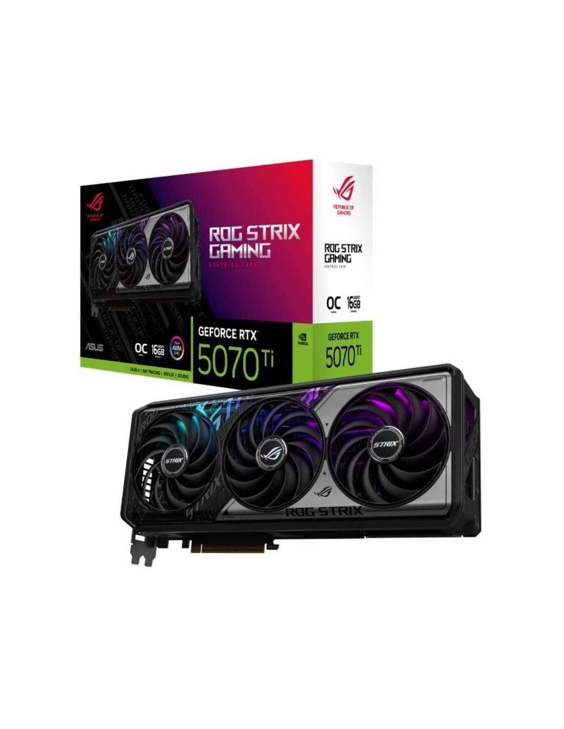 Tarjeta Gráfica Asus ROG Strix OC GeForce RTX 5070Ti/ 16GB GDDR7
