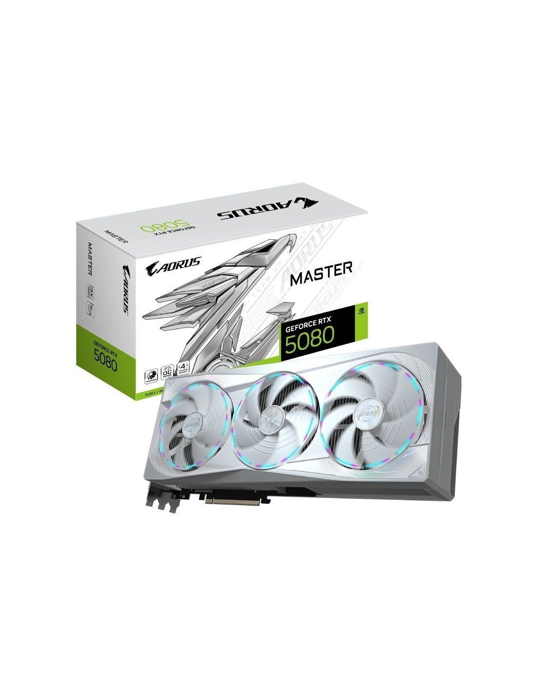 Tarjeta Gráfica Gigabyte AORUS GeForce RTX 5080 MASTER ICE/ 16GB GDDR7