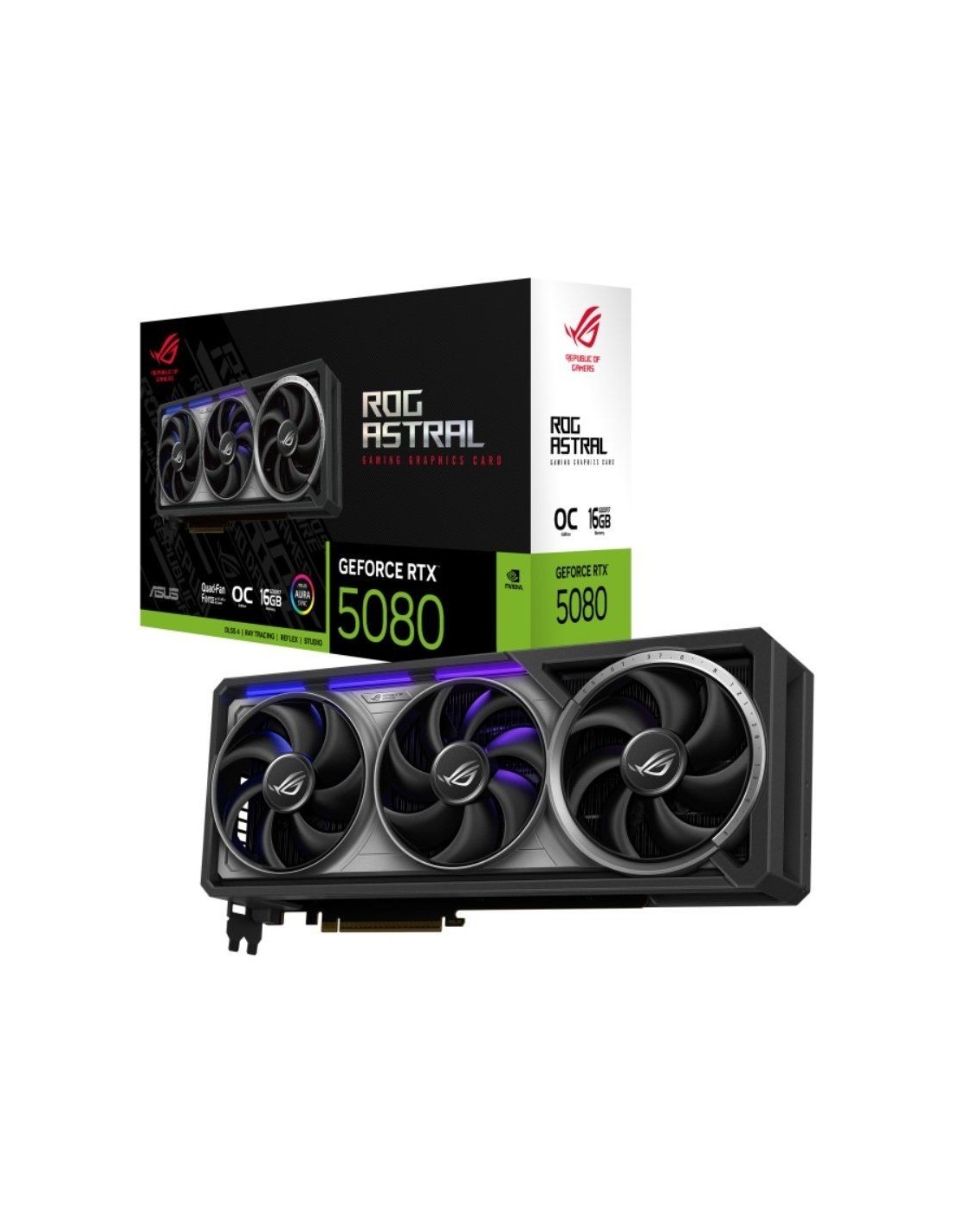 Tarjeta Gráfica Asus ROG Astral GeForce RTX 5080 OC/ 16GB GDDR7