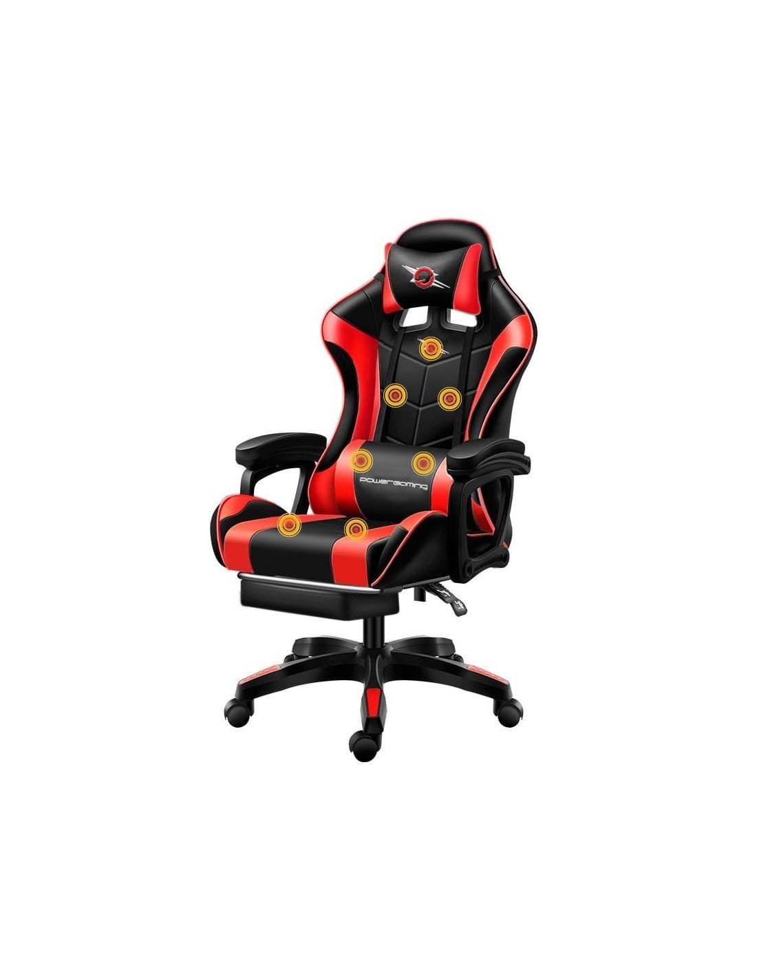 PowerGaming Silla 7 puntos Masaje Reposapiés