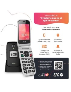 Teléfono Móvil localizador SPC Polaris para Personas Mayores/ 4G/ Negro