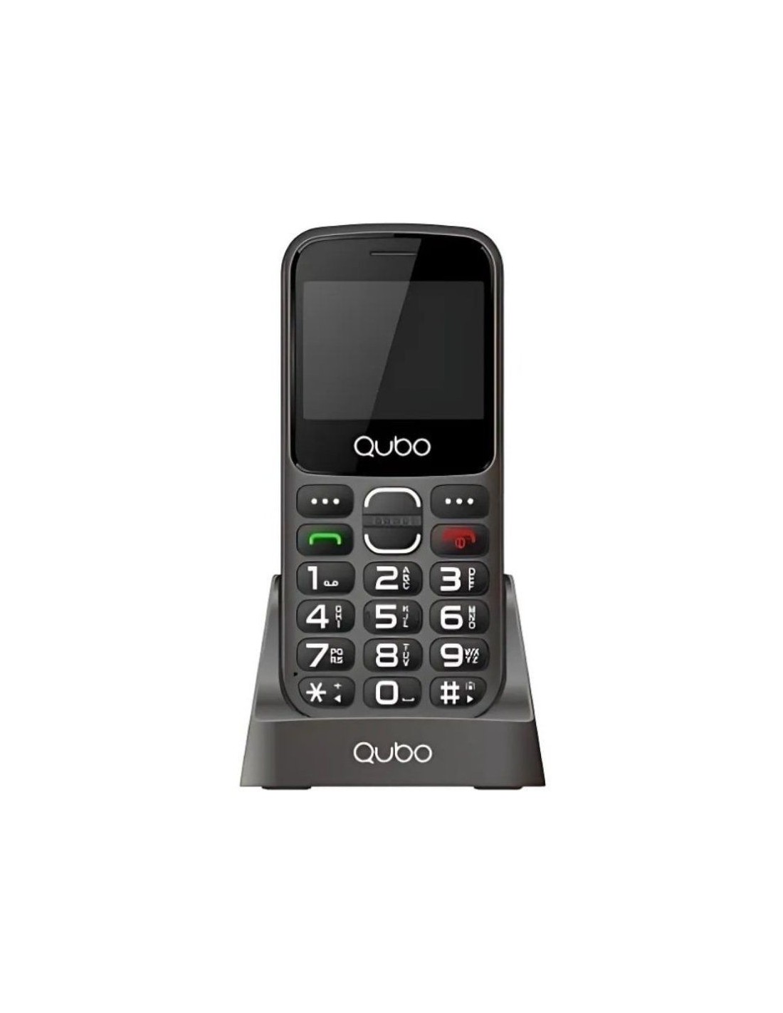 Teléfono Móvil Qubo X-230BKC 4G para Personas Mayores/ Negro