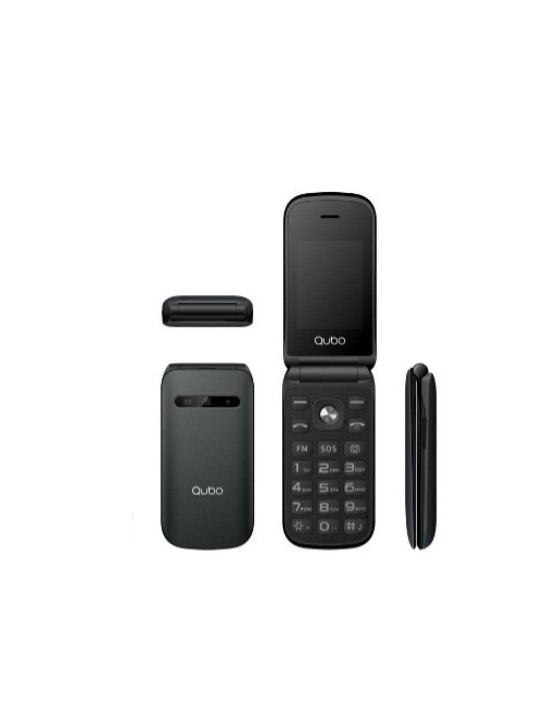 Teléfono Móvil Qubo X-209 4G para Personas Mayores/ Negro