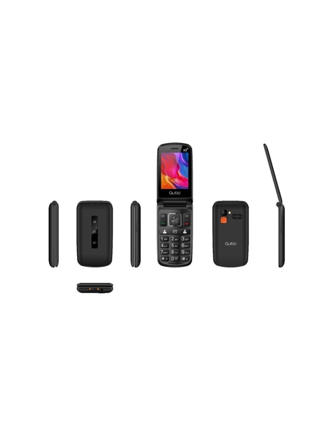 Teléfono Móvil Qubo P-210NW 4G para Personas Mayores/ Negro