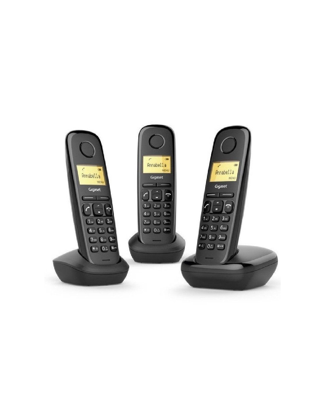 Teléfono Inalámbrico Gigaset A170 Pack TRIO/ Negro