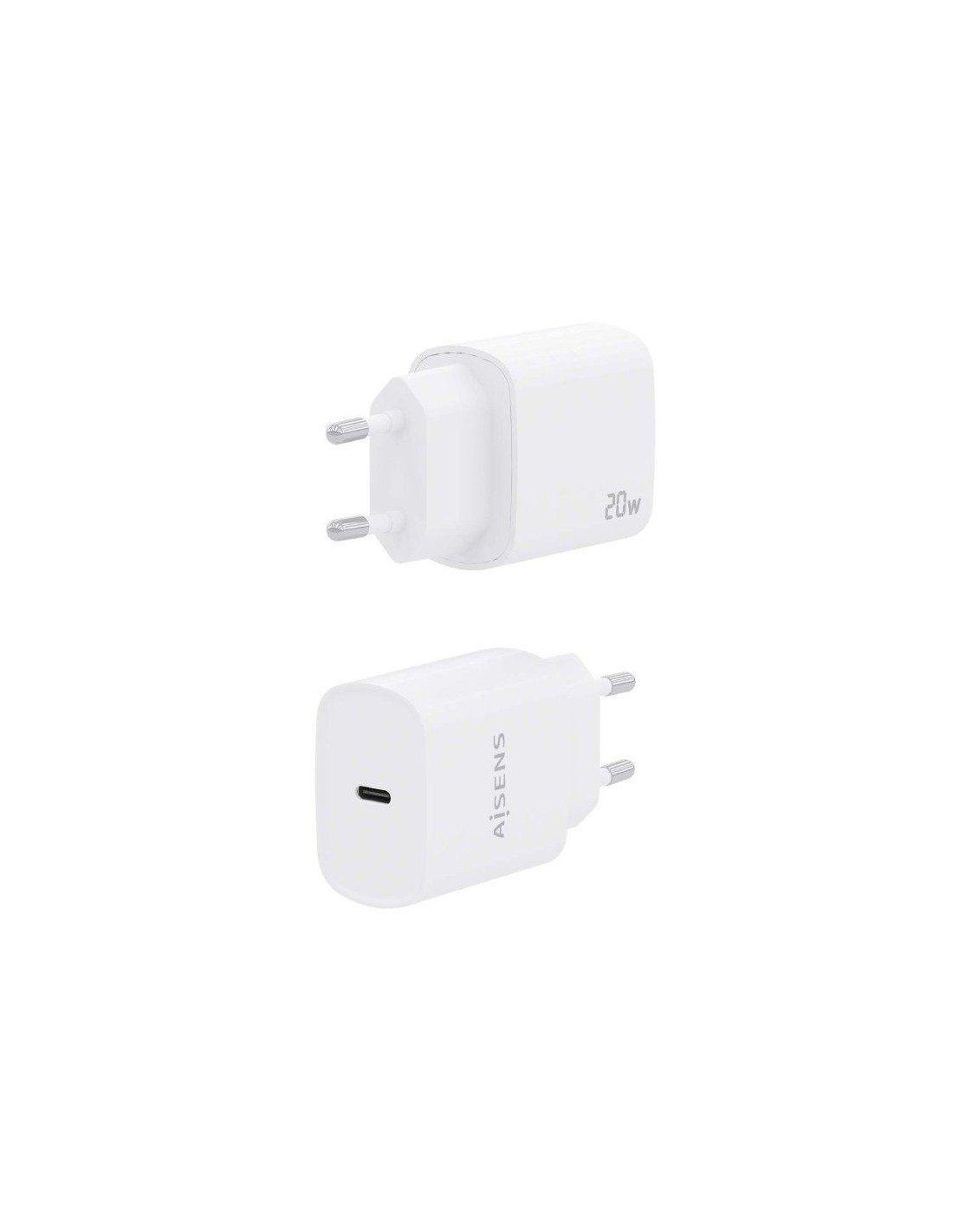 Cargador de Pared Aisens A110-0752/ 1xUSB Tipo-C/ 20W