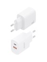 Cargador de Pared GaN Aisens A110-0952/ 1xUSB Tipo-C/ 1xUSB/ 30W/ Blanco