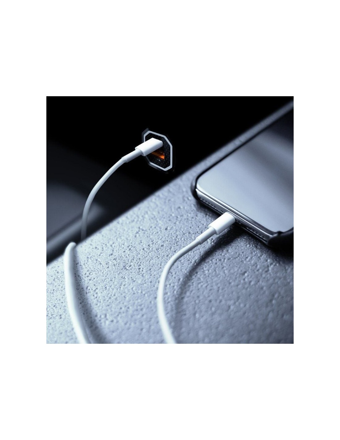 Cargador de Coche Aisens ASCH-CAR2PQC-BK/ 1xUSB-Tipo C/ 1xUSB/ 38W