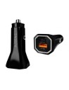 Cargador de Coche Aisens ASCH-CAR2PQC-BK/ 1xUSB-Tipo C/ 1xUSB/ 38W