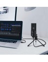Fifine K669 Micrófono USB Negro para Grabación y Transmisión en PC