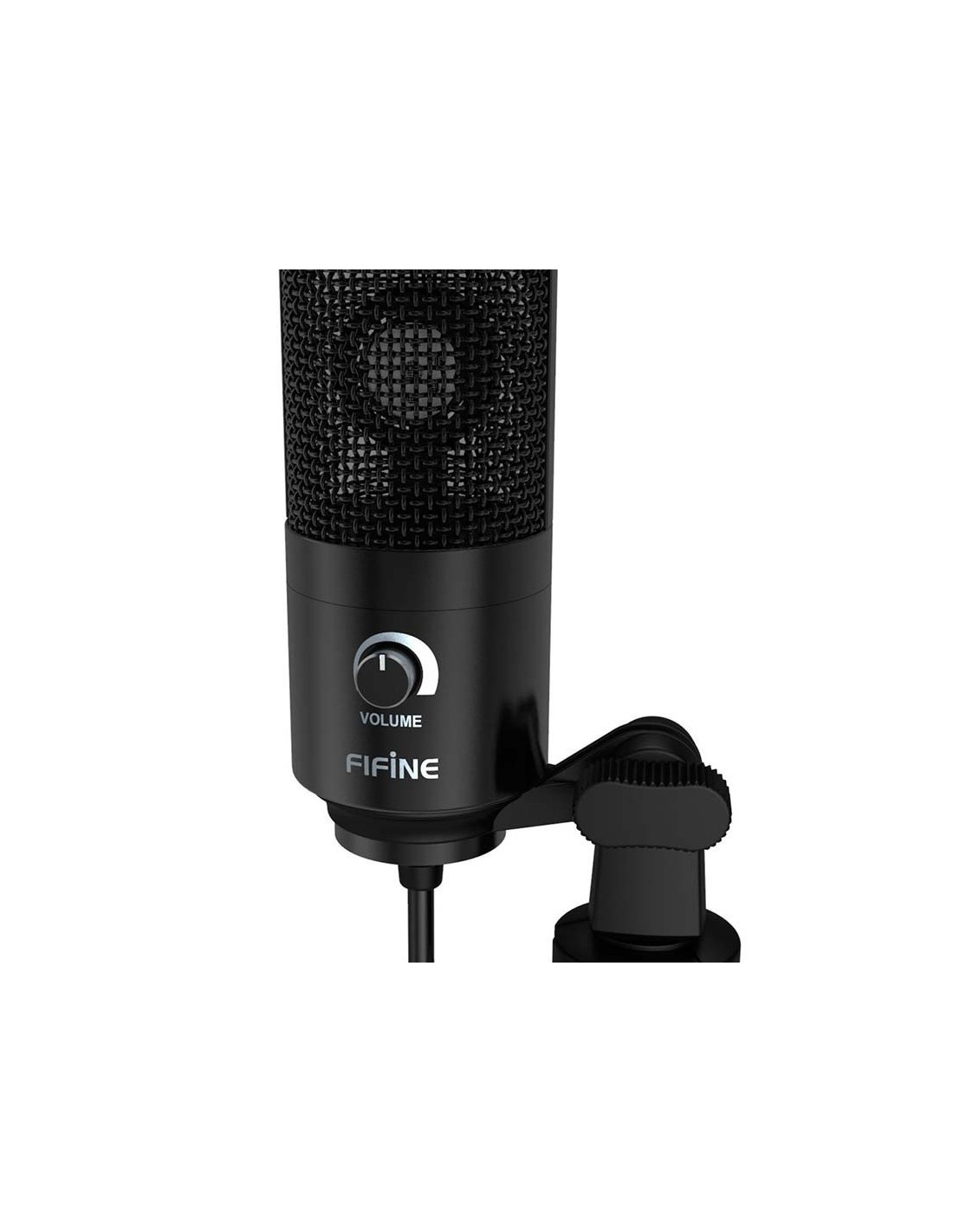 Fifine K669 Micrófono USB Negro para Grabación y Transmisión en PC