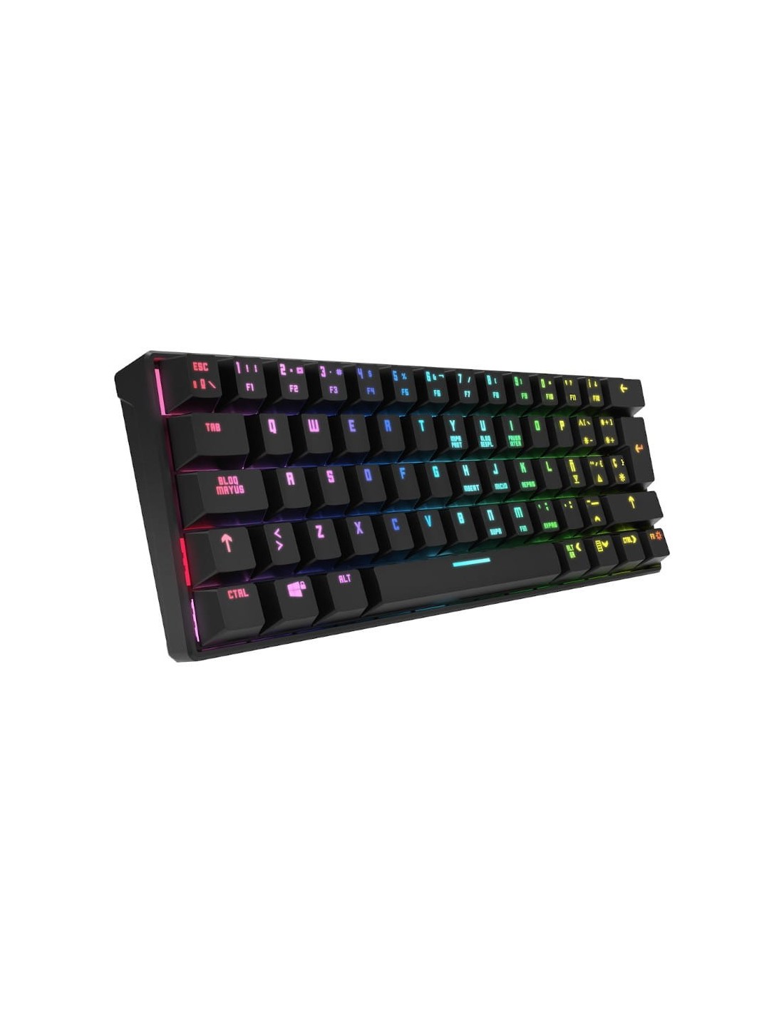 Mini Teclado Mecánico Inalámbrico Krom Kluster RGB USB Bluetooth Switch Outemu Red
