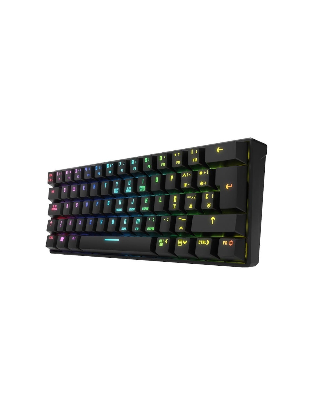 Mini Teclado Mecánico Inalámbrico Krom Kluster RGB USB Bluetooth Switch Outemu Red
