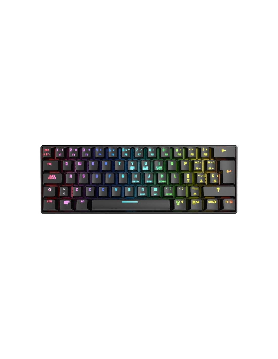 Mini Teclado Mecánico Inalámbrico Krom Kluster RGB USB Bluetooth Switch Outemu Red