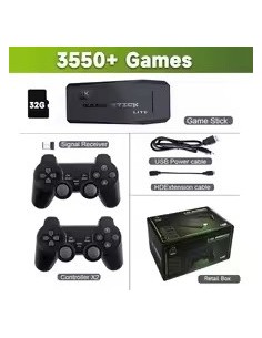 Video Game Sticks M8 Consola 2.4G doble mando inalámbrico Game Stick 4K 2