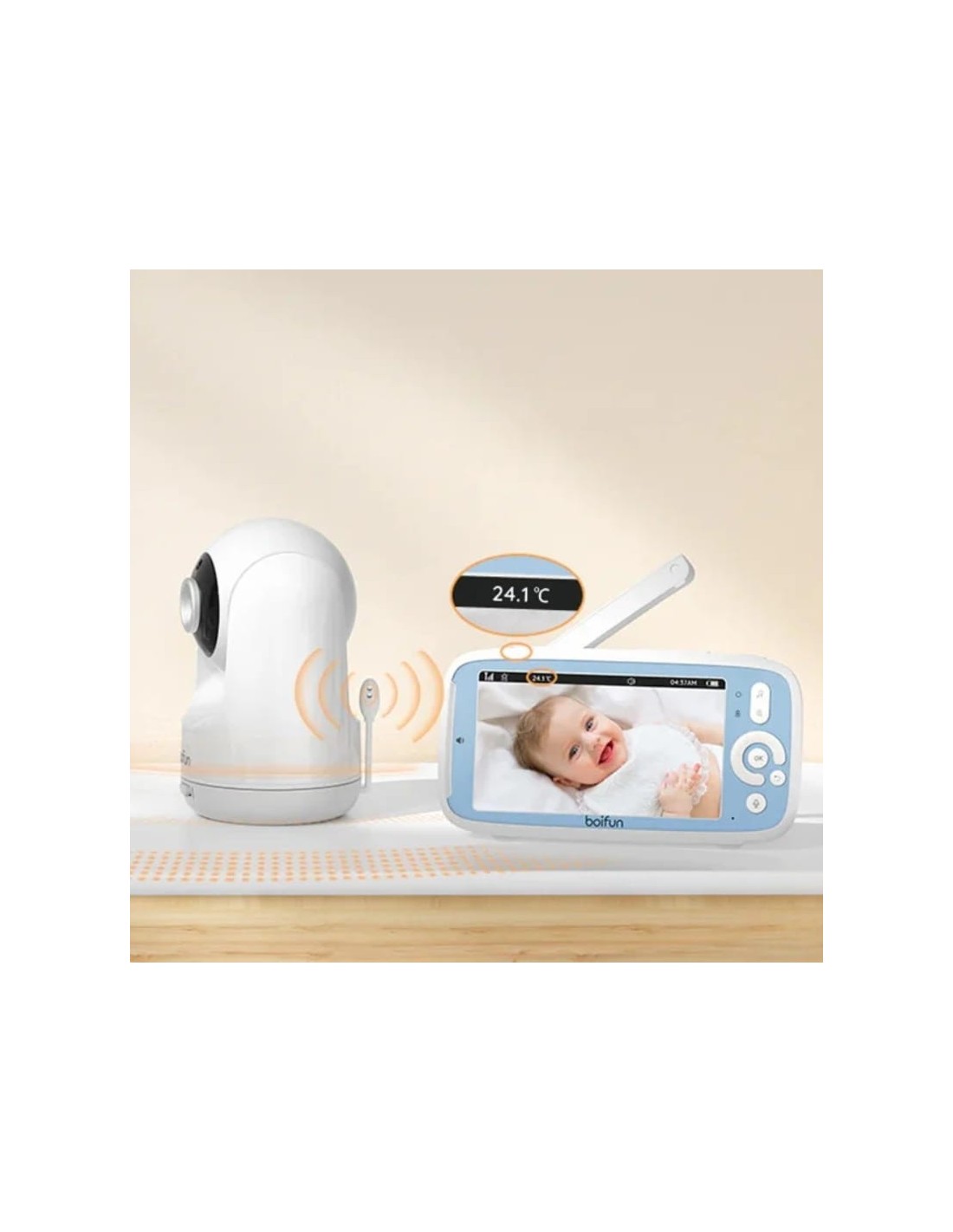 Boifun VB805 720p 5'' Bidireccional Blanco - Vigilabebés