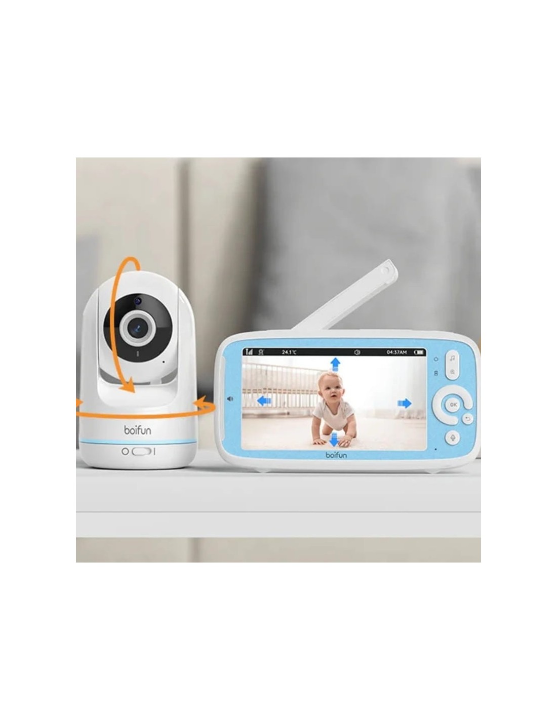 Boifun VB805 720p 5'' Bidireccional Blanco - Vigilabebés