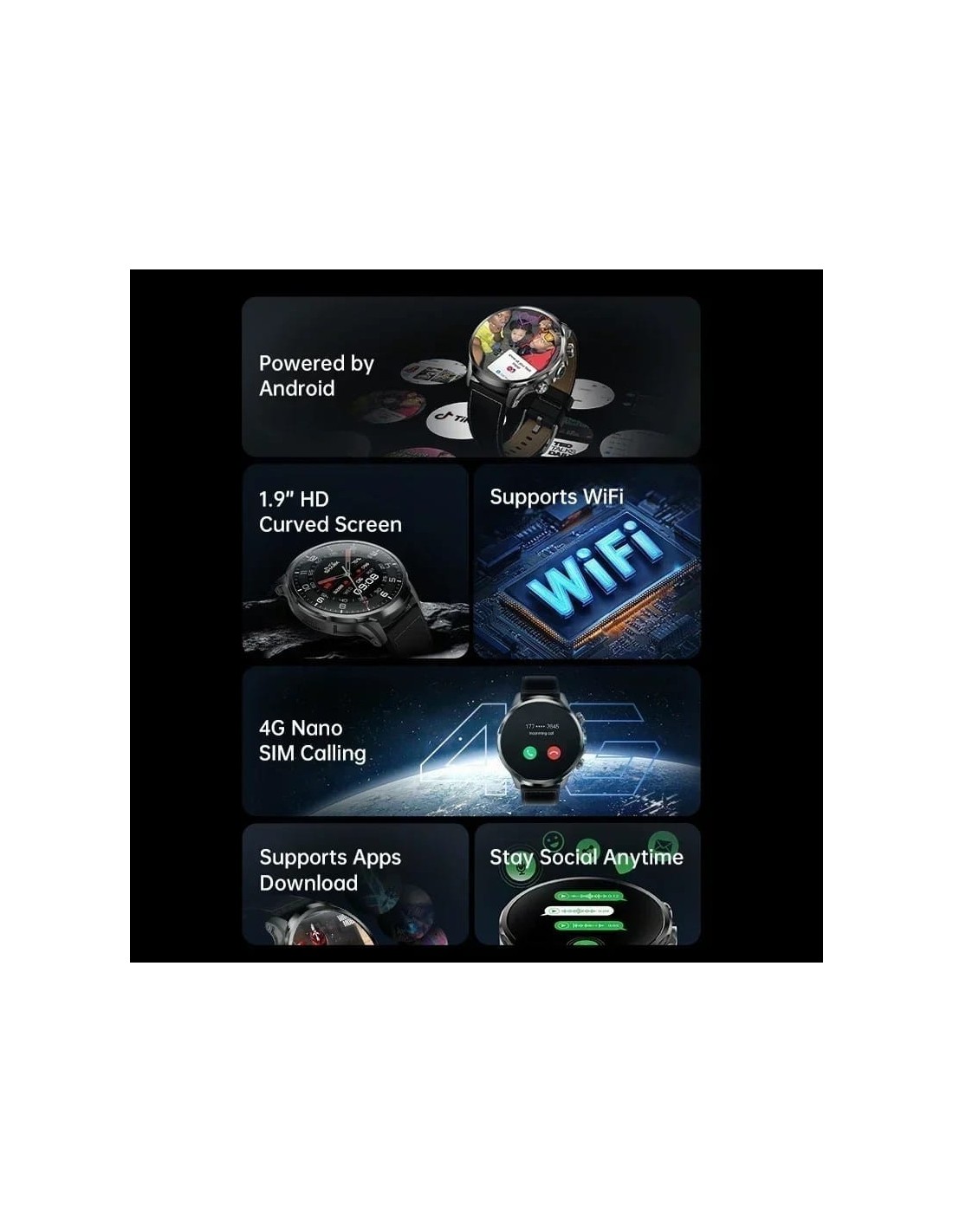 Black Shark Watch X WiFi + 4G - Reloj Inteligente