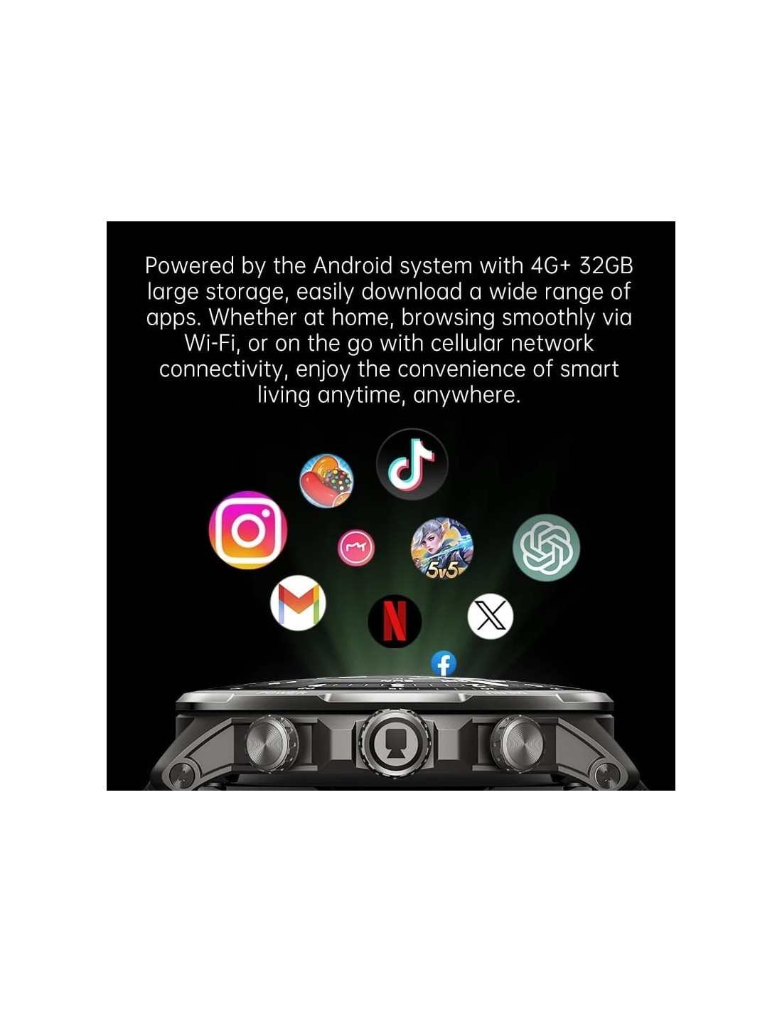 Black Shark Watch X Pro WiFi + 4G - Reloj Inteligente