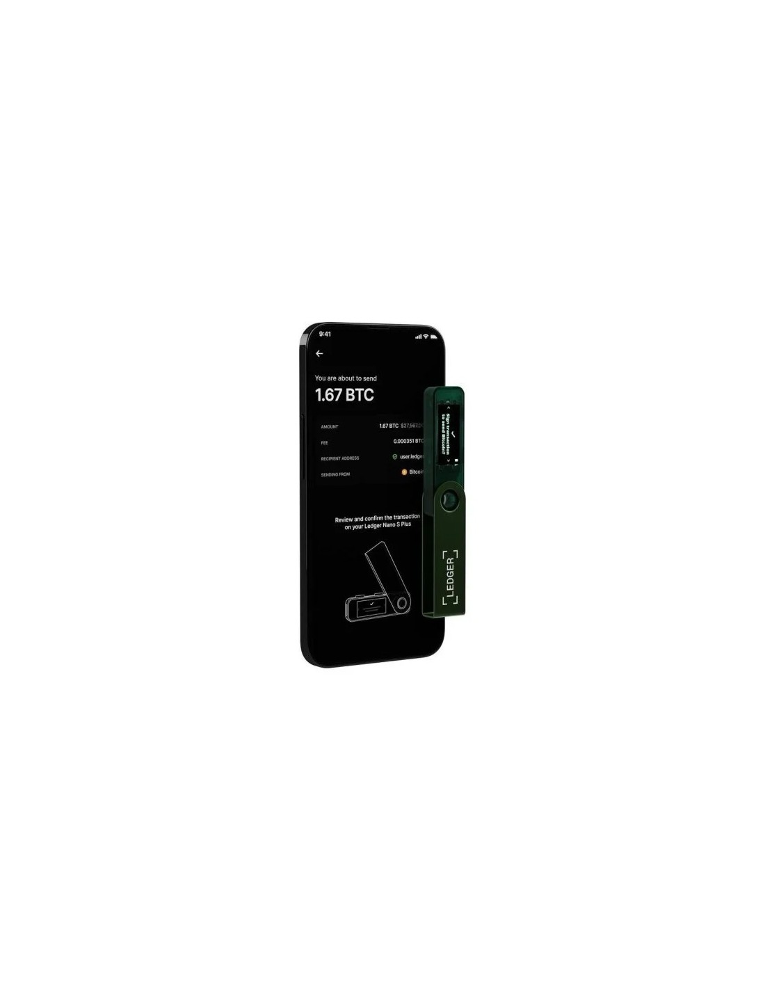 Monedero offline Ledger Nano S Plus USB Tipo C seguridad EAL5+