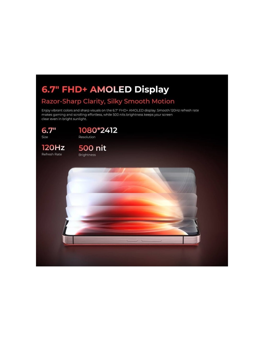 Oukitel WP210 5G 12GB 512GB Rojo Rugged AMOLED 120Hz 8800mAh