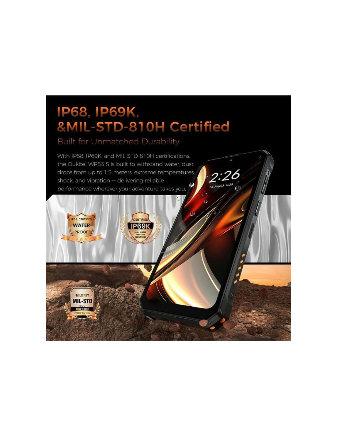 Oukitel WP53S 4GB 128GB Negro Rugged 11000mAh Linterna NFC 4G