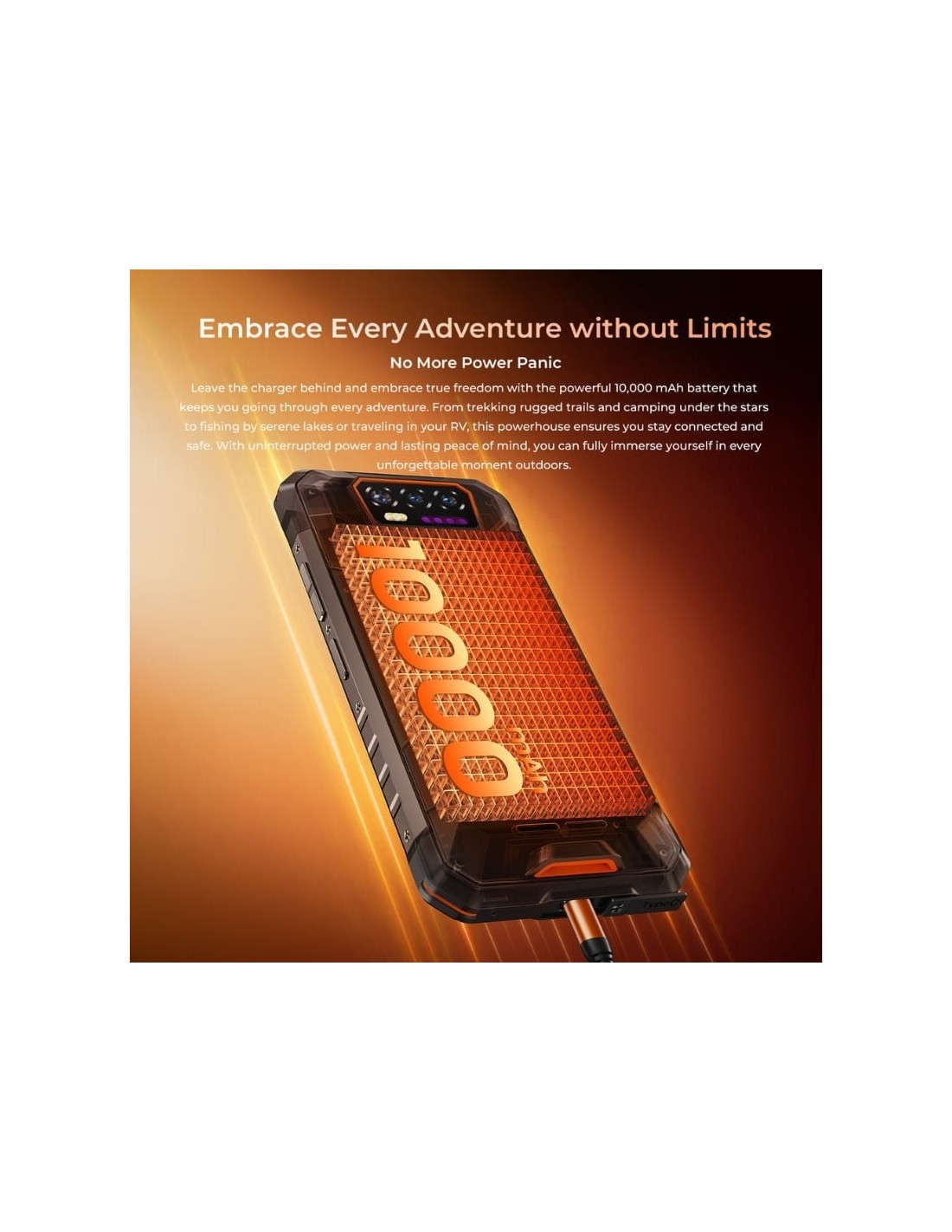 Oukitel WP58 Pro 5G 8GB 256GB Naranja Rugged 10000mAh Wi-Fi 6