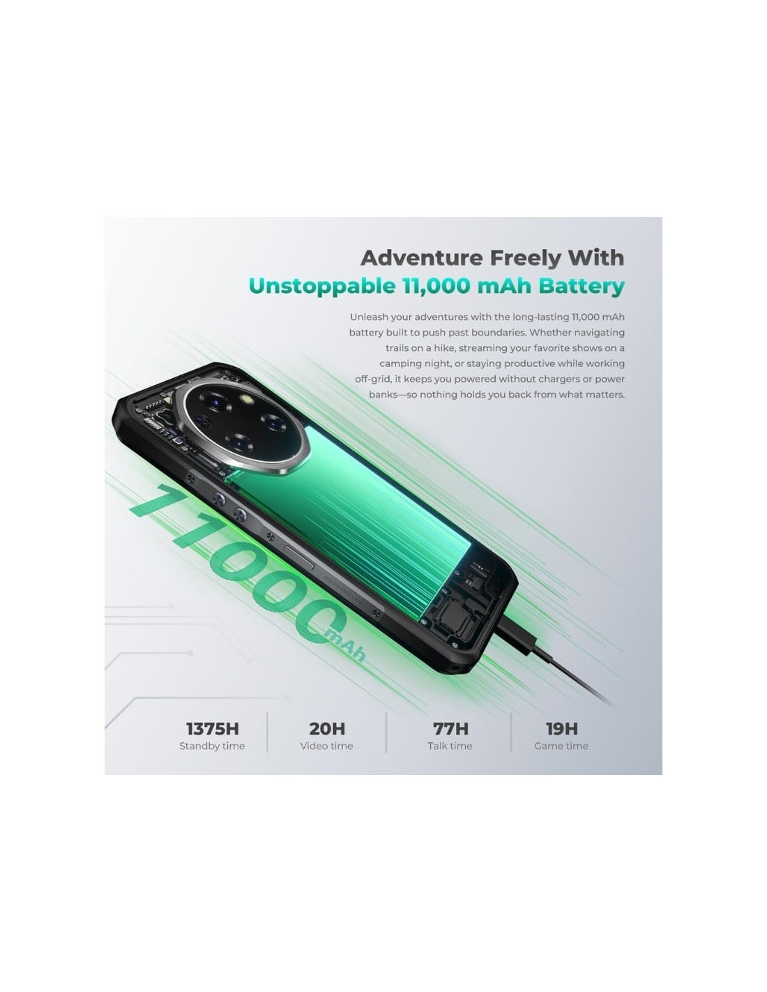 Oukitel WP62 5G 16GB 512GB Negro Rugged AMOLED 120Hz 11000mAh