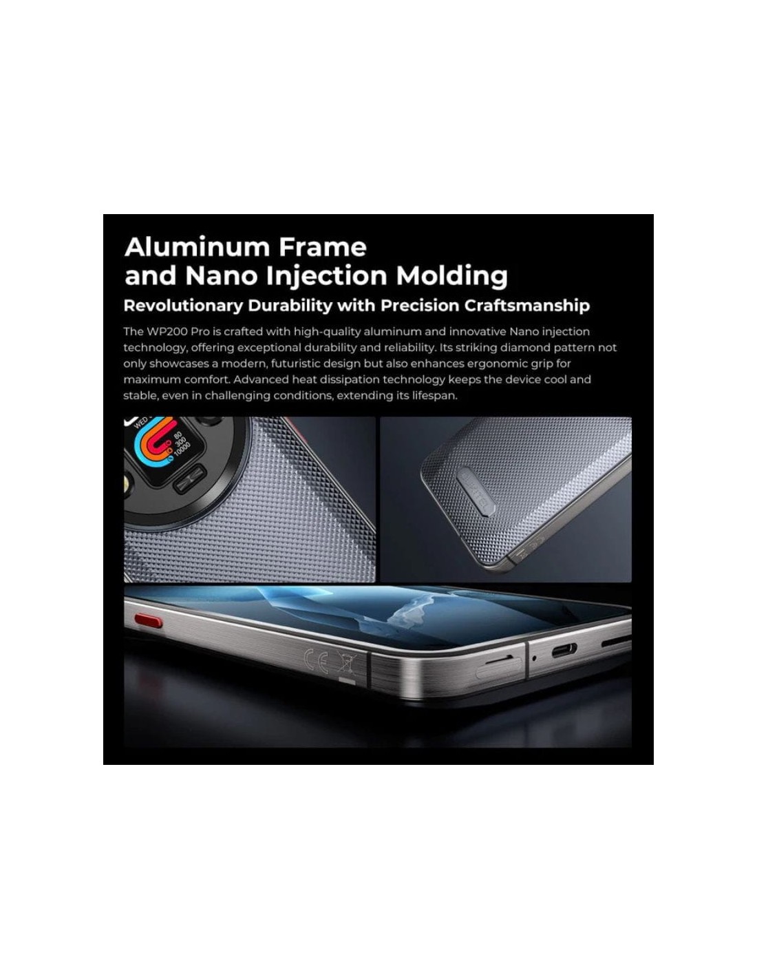 Oukitel WP200 Pro 5G 24GB 1TB Negro Rugged AMOLED Smartwatch